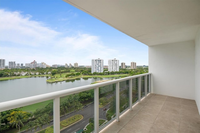 3675 N Country Club Dr Unit 1705, Aventura, FL 33180 - balcony featuring a skyline view and a water view