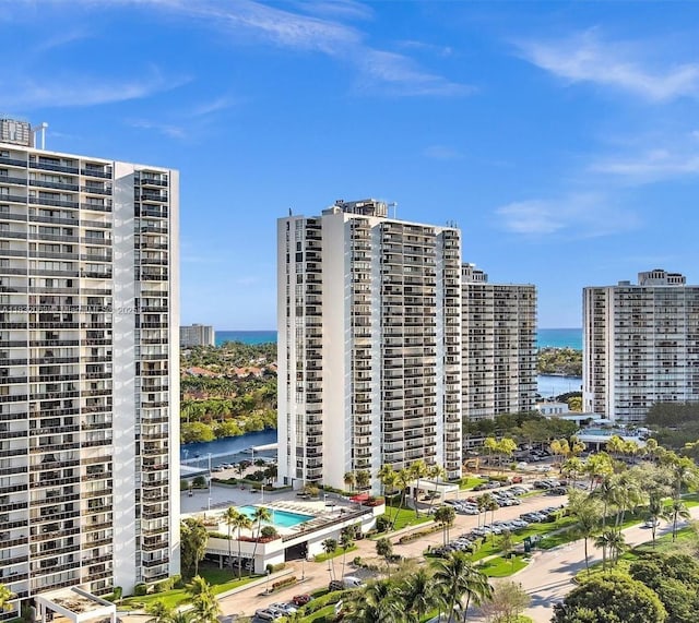 3675 N Country Club Dr Unit 1705, Aventura, FL 33180 - view of apartment building / complex with a water view and a city view