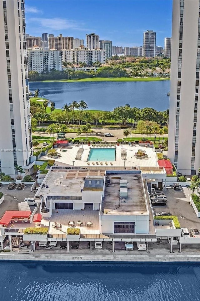 3675 N Country Club Dr Unit 1705, Aventura, FL 33180 - aerial view of a nearby body of water and city skyline