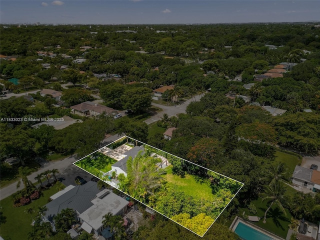 1003 NE 115th St, Biscayne Park, FL 33161 - aerial view of property and surrounding area featuring property boundaries highlighted