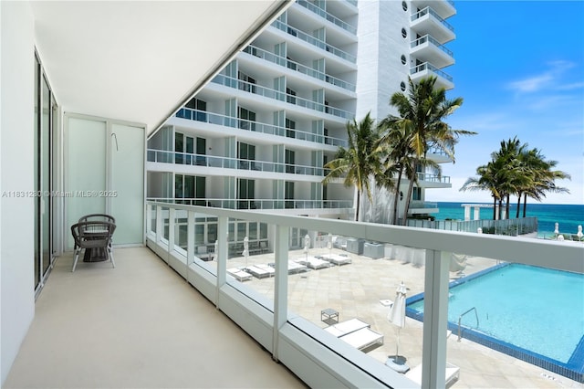 4391 Collins Ave Unit 623, Miami Beach, FL 33140 - balcony with a water view and view of pool area