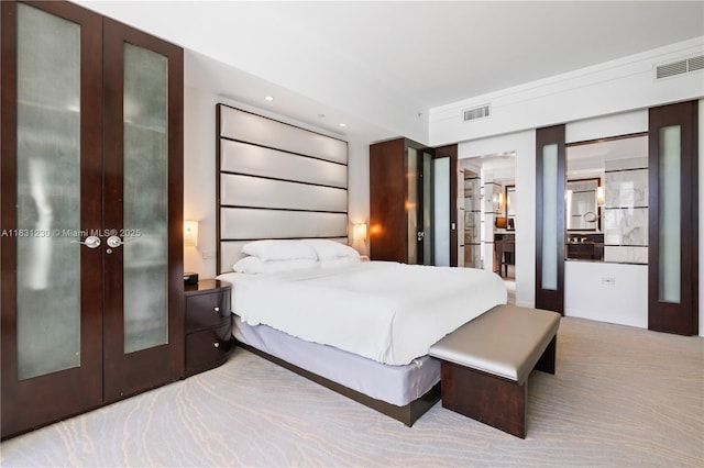 4391 Collins Ave Unit 623, Miami Beach, FL 33140 - carpeted bedroom featuring french doors