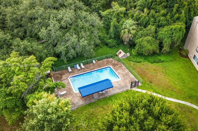 9460 Live Oak Pl Unit 407, Davie, FL 33324 - bird's eye view of a pool area