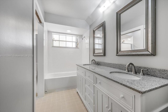 5366 214th Ct S, Boca Raton, FL 33486 - full bathroom featuring double vanity and washtub / shower combination