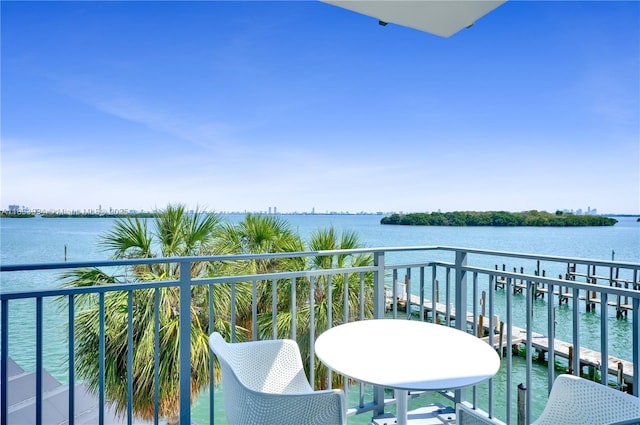 770 NE 69th St Unit 4I, Miami, FL 33138 - balcony with a water view