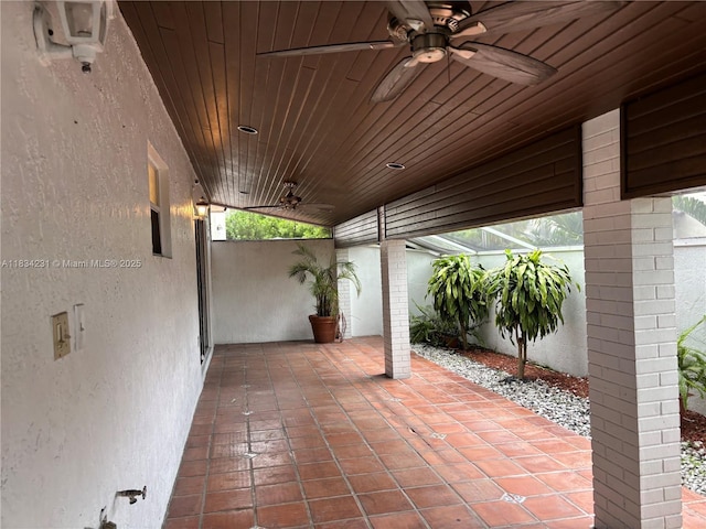 10234 NW 57th St, Doral, FL 33178 - view of patio / terrace with a ceiling fan