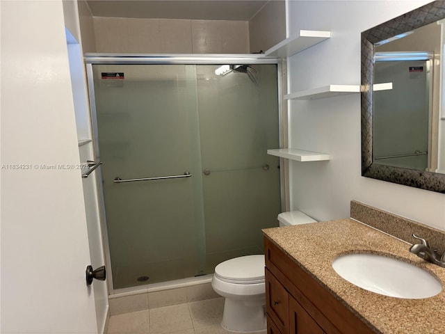 10234 NW 57th St, Doral, FL 33178 - full bathroom with tile patterned floors, vanity, and a stall shower