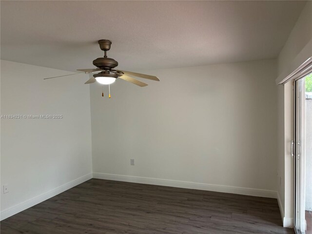 10234 NW 57th St, Doral, FL 33178 - unfurnished room featuring dark wood-style flooring and a ceiling fan