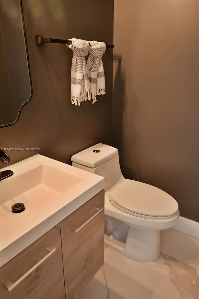 6293 SW 165th Ave, Miami, FL 33193 - half bathroom with vanity and marble finish flooring