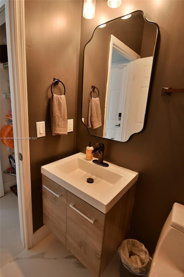 6293 SW 165th Ave, Miami, FL 33193 - bathroom featuring vanity and marble finish flooring