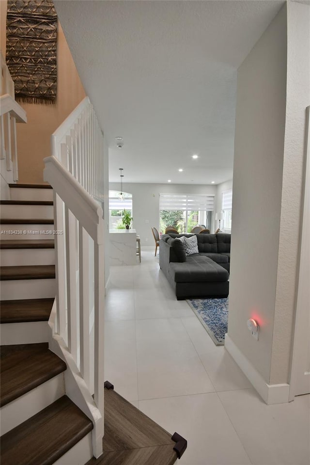 6293 SW 165th Ave, Miami, FL 33193 - stairs featuring recessed lighting and tile patterned floors