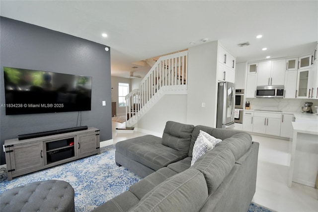 6293 SW 165th Ave, Miami, FL 33193 - living area with recessed lighting and stairs