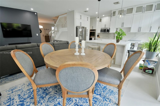 6293 SW 165th Ave, Miami, FL 33193 - dining space with stairs and recessed lighting