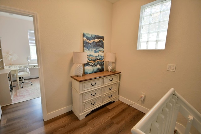 6293 SW 165th Ave, Miami, FL 33193 - hallway featuring dark wood-type flooring and baseboards