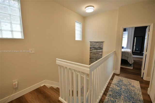 6293 SW 165th Ave, Miami, FL 33193 - corridor featuring an upstairs landing and wood finished floors