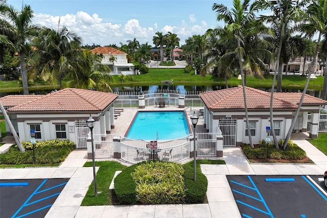 6293 SW 165th Ave, Miami, FL 33193 - community pool featuring a gate and a water view