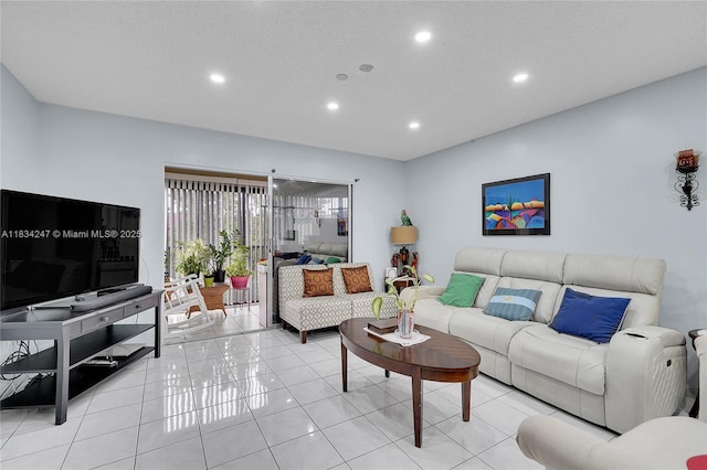 571 SW 142nd Ave Unit 410O, Pembroke Pines, FL 33027 - living room with recessed lighting and light tile patterned floors