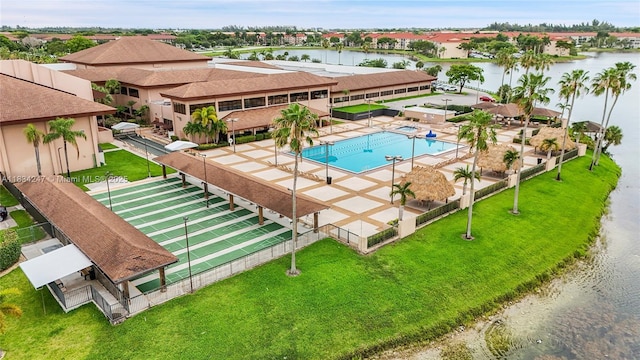 571 SW 142nd Ave Unit 410O, Pembroke Pines, FL 33027 - community pool featuring a water view and a patio area