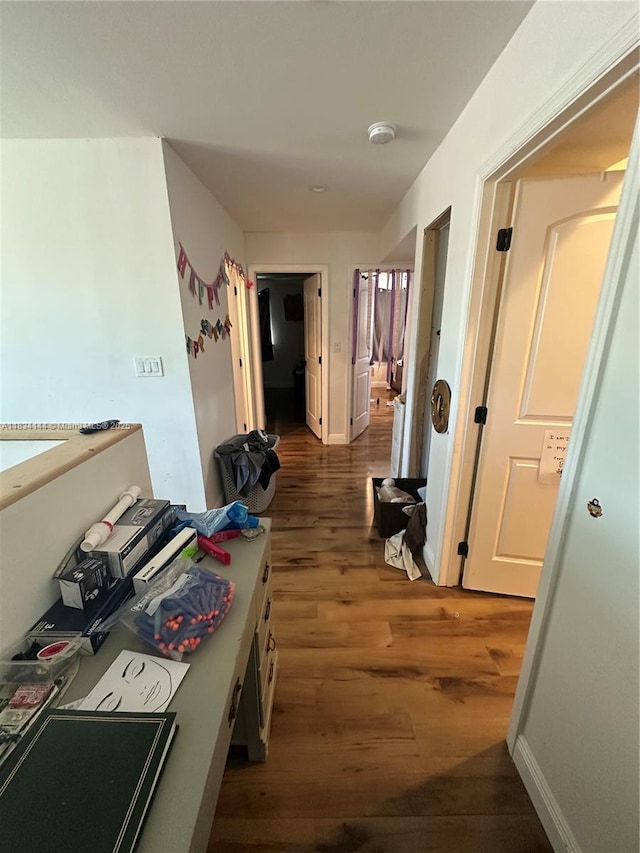 5900 NE 21st Ln, Fort Lauderdale, FL 33308 - hallway featuring wood finished floors