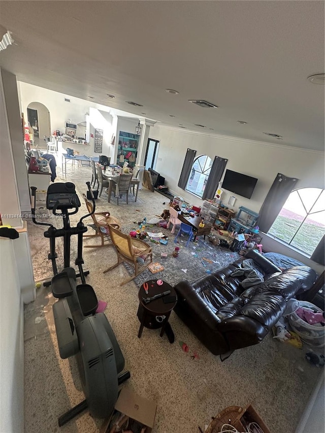 5900 NE 21st Ln, Fort Lauderdale, FL 33308 - misc room featuring decorative columns