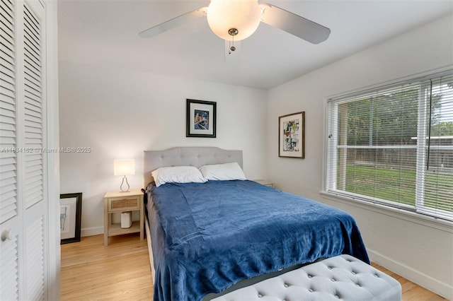 7997 SW 98th Ter, Miami, FL 33156 - bedroom with light wood finished floors and a ceiling fan