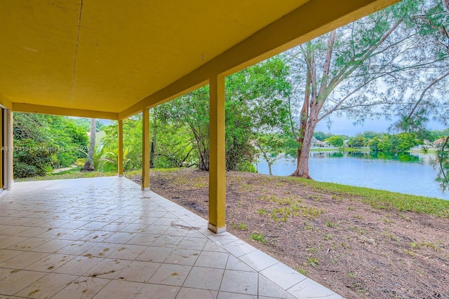 12700 SW 18th St, Miramar, FL 33027 - view of patio / terrace with a water view