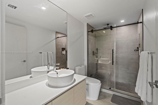 4250 Biscayne Blvd Unit 1218, Miami, FL 33137 - full bathroom with a shower stall, vanity, and tile patterned floors