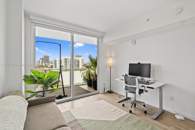 4250 Biscayne Blvd Unit 1218, Miami, FL 33137 - office space with floor to ceiling windows and wood finished floors
