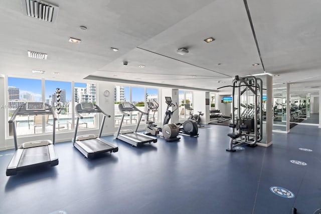 4250 Biscayne Blvd Unit 1218, Miami, FL 33137 - gym with a city view