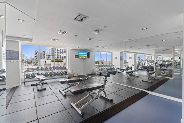 4250 Biscayne Blvd Unit 1218, Miami, FL 33137 - workout area featuring expansive windows