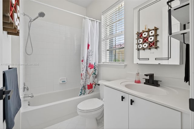 153 Apalachee Ln, Jupiter, FL 33458 - bathroom with vanity, shower / tub combo, and tile patterned flooring