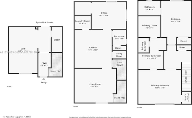153 Apalachee Ln, Jupiter, FL 33458 - view of floor plan / room layout