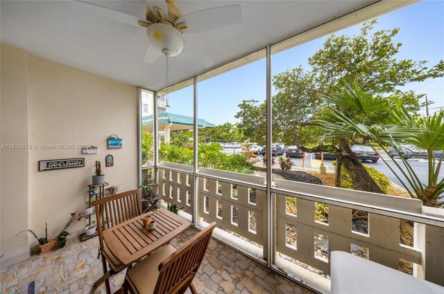 4330 Hillcrest Dr Unit 104, Hollywood, FL 33021 - sunroom with a ceiling fan