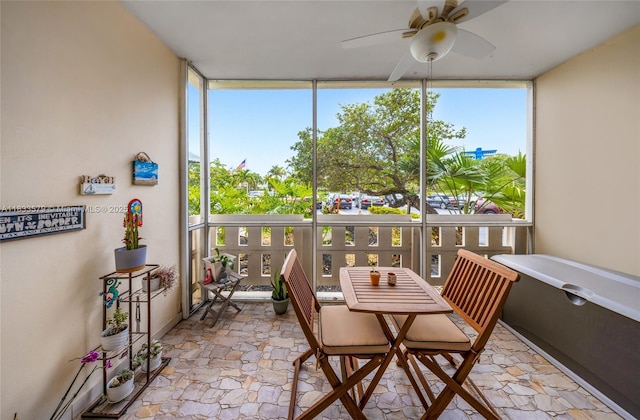 4330 Hillcrest Dr Unit 104, Hollywood, FL 33021 - sunroom / solarium with ceiling fan