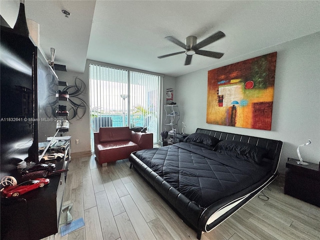 2641 N Flamingo Rd Unit 1203N, Sunrise, FL 33323 - bedroom featuring wood finished floors and ceiling fan