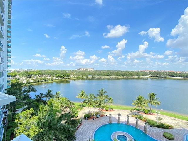 2641 N Flamingo Rd Unit 1203N, Sunrise, FL 33323 - view of swimming pool featuring a water view