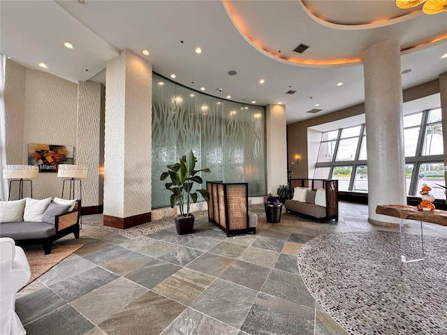 2641 N Flamingo Rd Unit 1203N, Sunrise, FL 33323 - common area with recessed lighting and a high ceiling