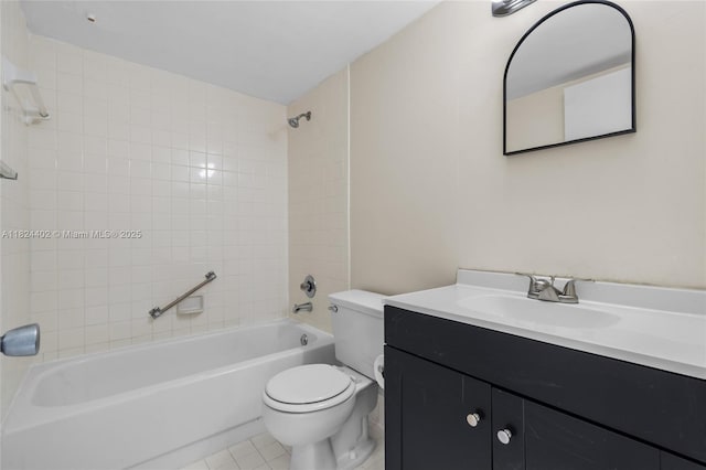 251 SW 132nd Way Unit 201H, Pembroke Pines, FL 33027 - full bathroom featuring bathing tub / shower combination, vanity, and tile patterned floors