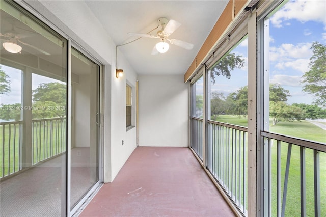 251 SW 132nd Way Unit 201H, Pembroke Pines, FL 33027 - unfurnished sunroom with a ceiling fan