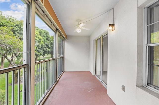 251 SW 132nd Way Unit 201H, Pembroke Pines, FL 33027 - unfurnished sunroom featuring a ceiling fan