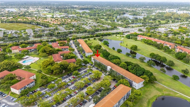 251 SW 132nd Way Unit 201H, Pembroke Pines, FL 33027 - aerial view of property's location featuring a large body of water and a golf course