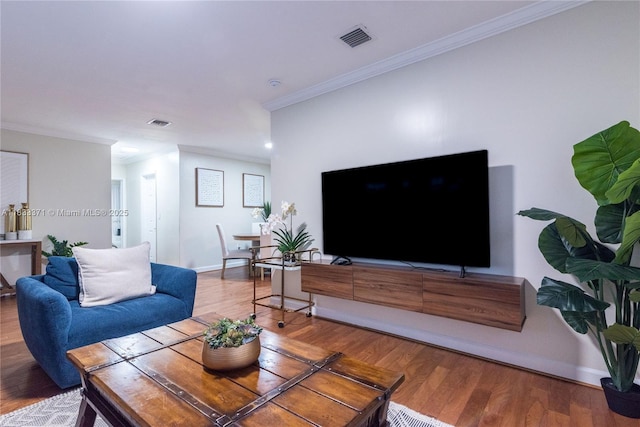 2270 Havana Dr, Miramar, FL 33023 - living area featuring crown molding and wood finished floors