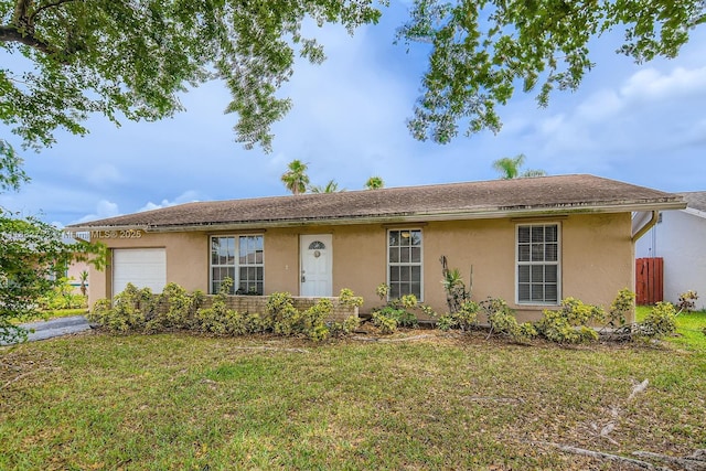 11035 NW 27th St, Sunrise, FL 33322 - single story home featuring stucco siding, a front lawn, and a garage