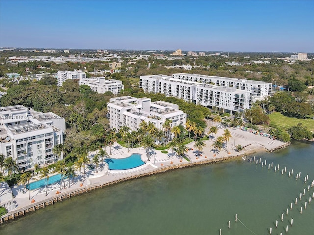 680 NE 64th St Unit A501, Miami, FL 33138 - drone / aerial view of a pool and a large body of water
