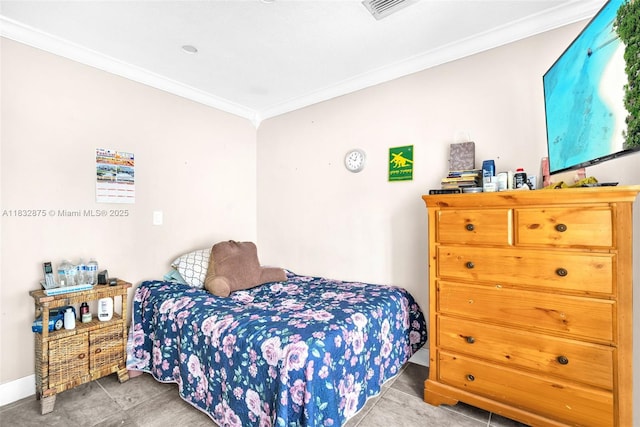 5820 Australian Pine Dr, Tamarac, FL 33319 - tiled bedroom with ornamental molding and baseboards