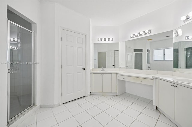 2456 SE 19th Ct, Homestead, FL 33035 - full bathroom with vanity, a shower stall, and tile patterned floors