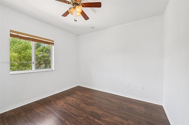 2456 SE 19th Ct, Homestead, FL 33035 - spare room with dark wood-style floors and ceiling fan