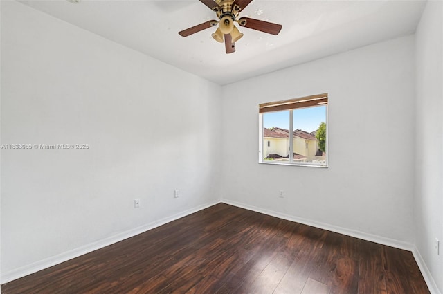 2456 SE 19th Ct, Homestead, FL 33035 - spare room featuring wood finished floors and ceiling fan