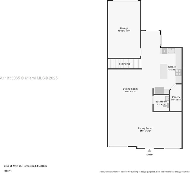 2456 SE 19th Ct, Homestead, FL 33035 - view of floor plan / room layout