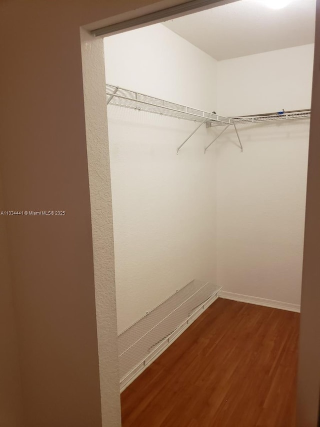 36 NW 6th Ave Unit 906, Miami, FL 33128 - walk in closet featuring wood finished floors
